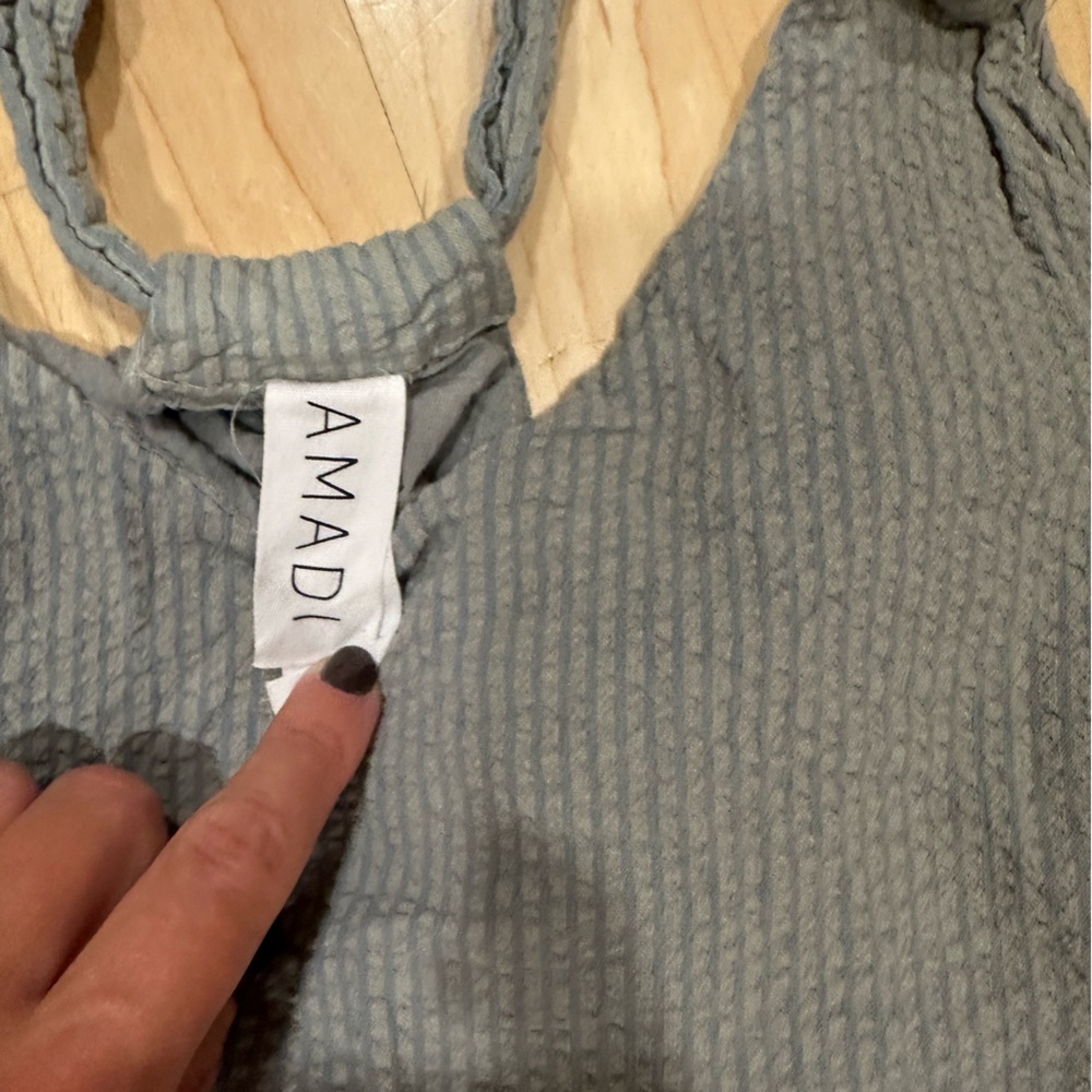 Anthropologie - Textured Gray Maxi Dress - Picture 8 of 9